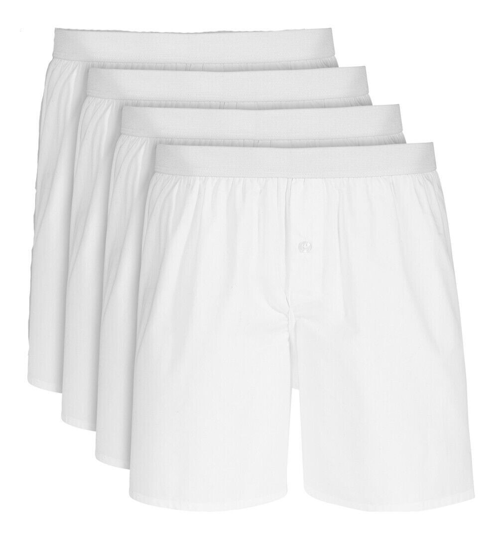 Мужские трусы-боксеры Club Room из 4-х упаковок хлопка белые S 3990₽