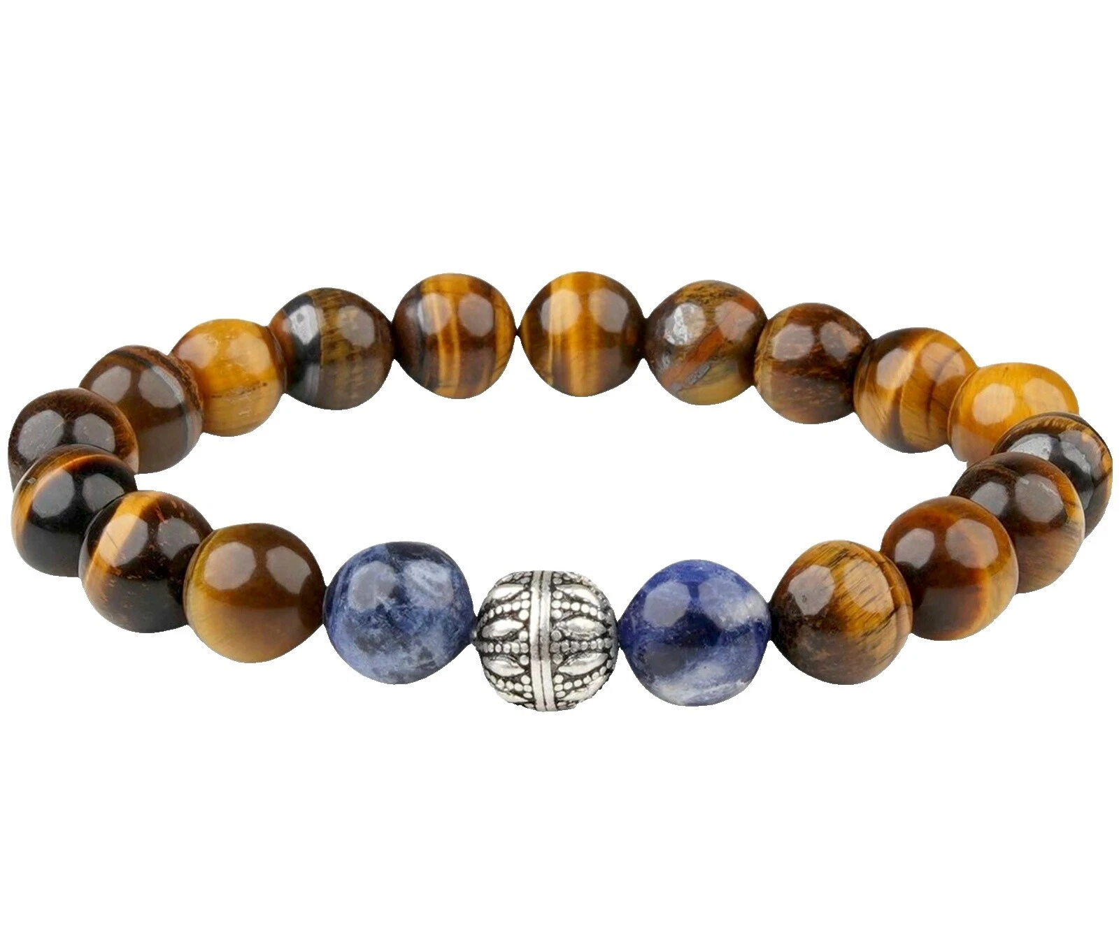Tiger's Eye Glass Silver Plated Fashion Jewelry
