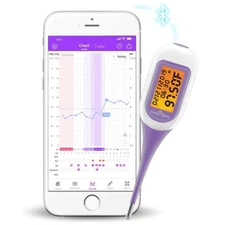Easy@Home Smart Basal Thermometer, Period Tracker with Premom, EBT-300-Purple