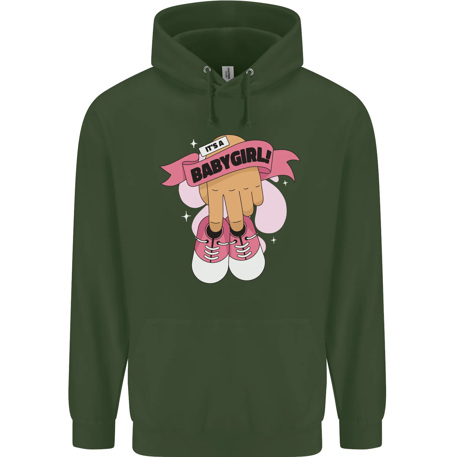 A Baby Girl Gender Reveal Christening Pregnancy Mens 80percent Cotton Hoodie image 6