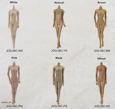 1/6 JIAOU DOLL Seamless Female Figure Mid Bust Doll Body Non-detachable Foot Toy