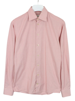 Eton Slim Shirt Herren (UK) 38 Kariertes Muster Geknopft Gespreizter Kragen