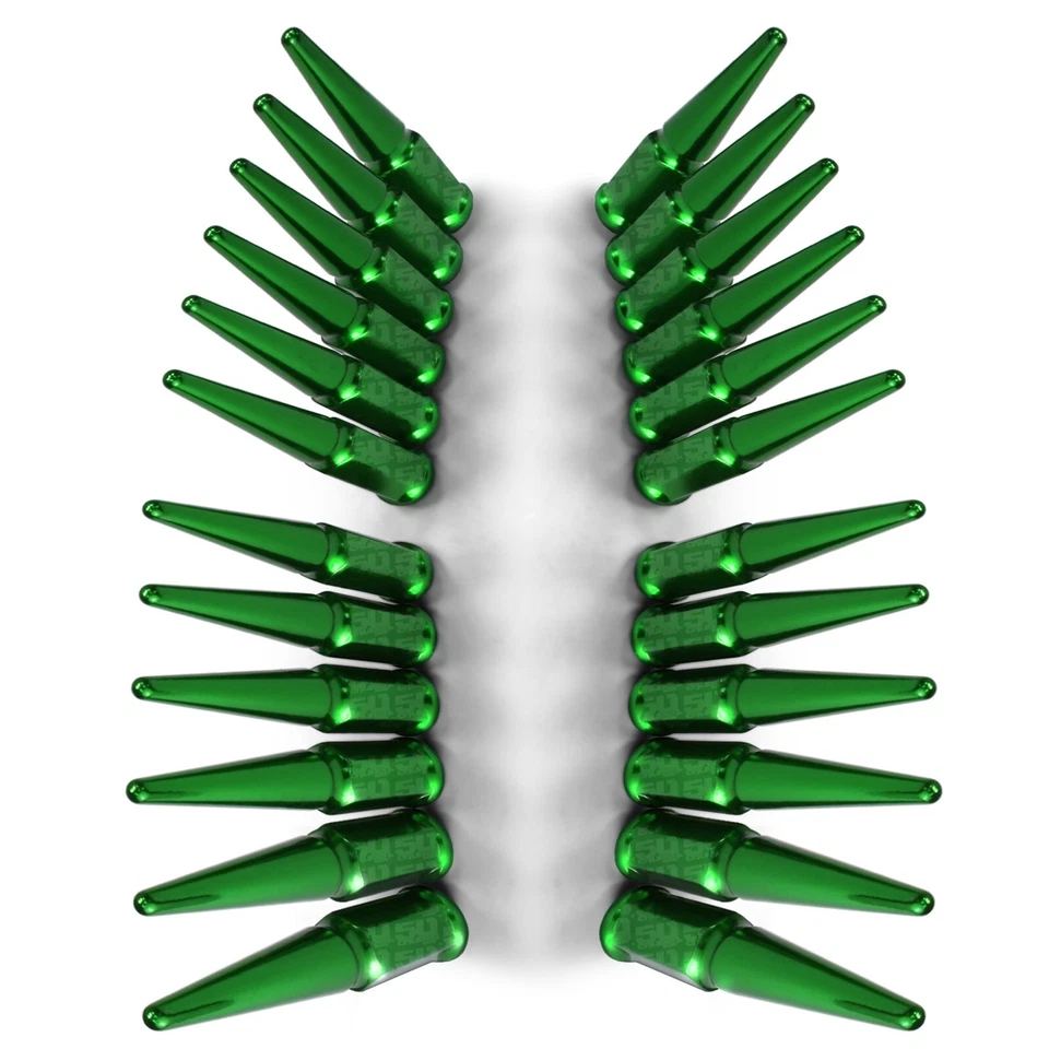 (24) Tuercas de clavo de 4,5" 12x1,5 VERDE aptas para Toyota Chevrolet Isuzu GMC Hummer 6GR1 Foto 4 de 4