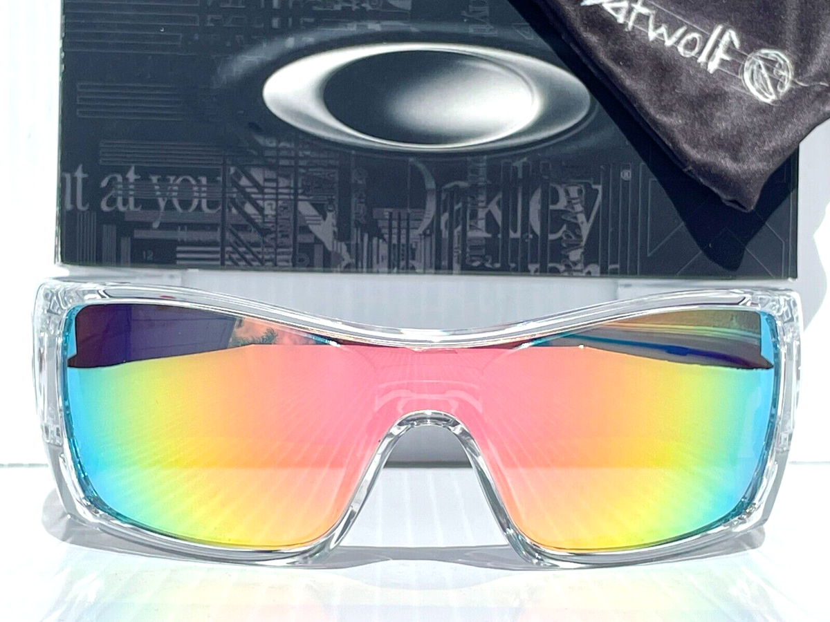 NEW Oakley BATWOLF Clear Silver Icon POLARIZED Galaxy Rose Gold