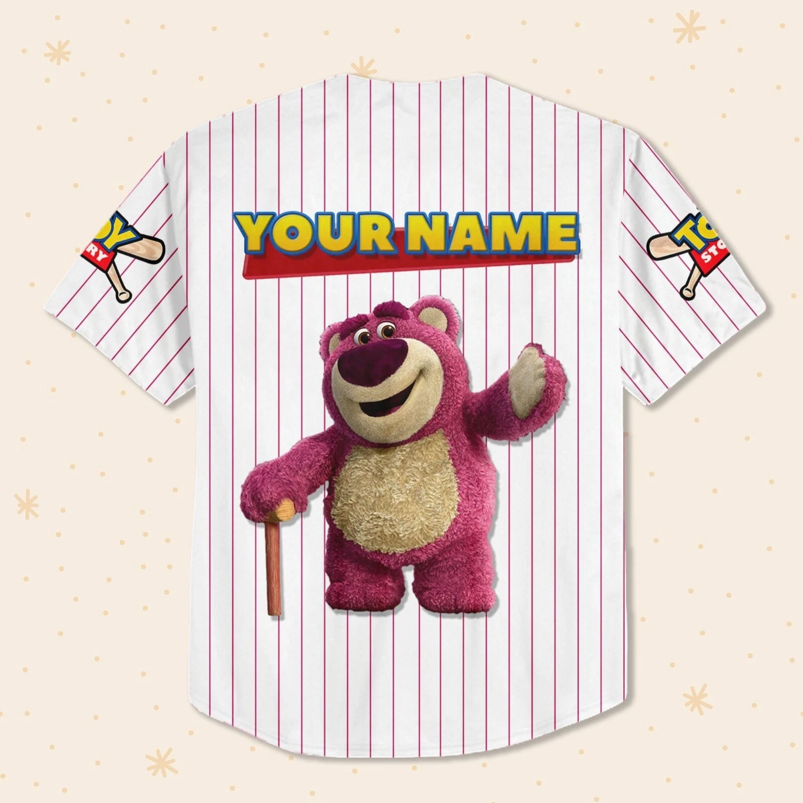 Lotso Pink Jersey, Custom Disney Jersey, Matching Baseball Jersey