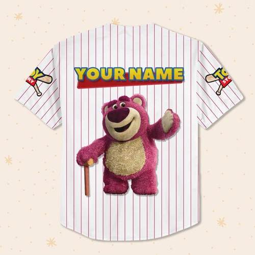 Lotso Pink Jersey, Custom Disney Jersey, Matching Baseball Jersey