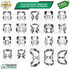 20 Pcs Rubber Dam Clamps Set Of Dental Endodontics Instruments German Grade
