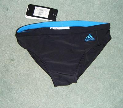Adidas Badehose infiniti   schwarz / blau Größe 32 === NEU & ungetragen