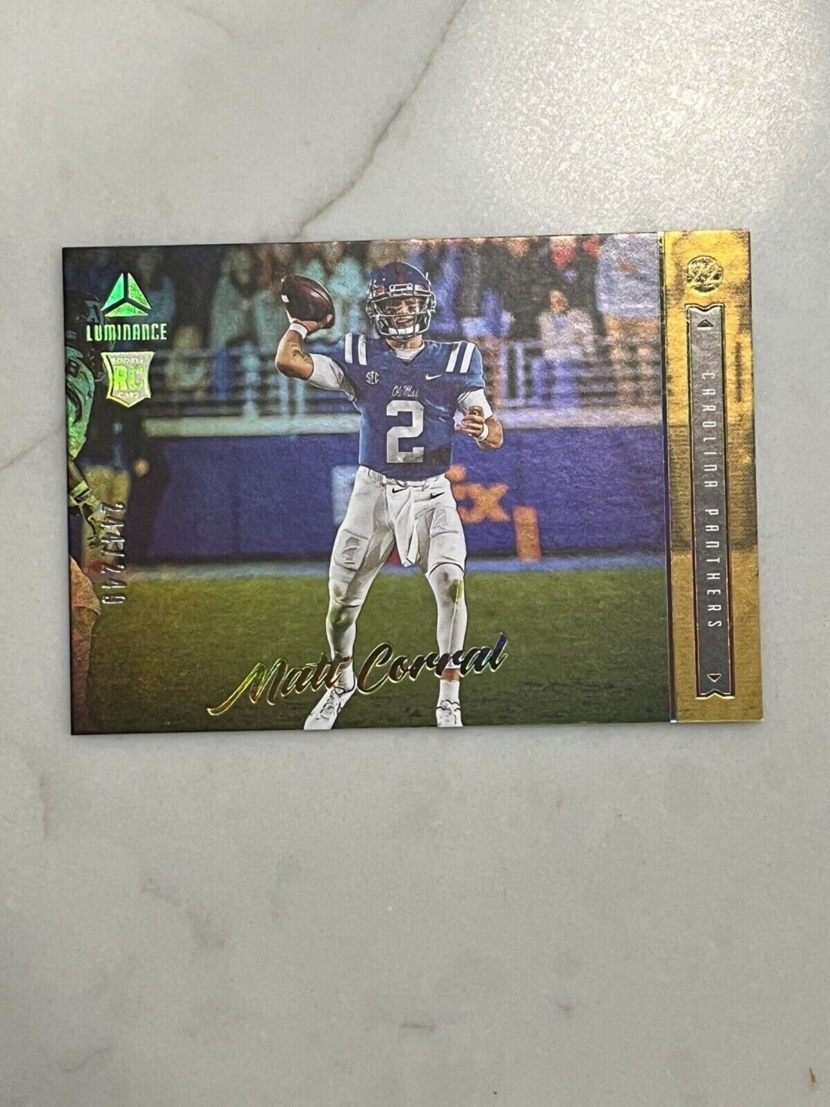 2022 Panini Luminance - Rookie Gold #176 Matt Corral /249 (RC)