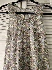 RAG AND BONE Tissue Weight Tank Sheer Racer Back Sz S Graphic Print