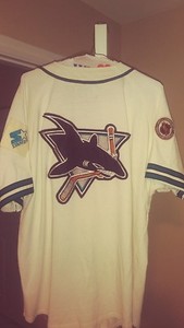 san jose sharks baseball jersey