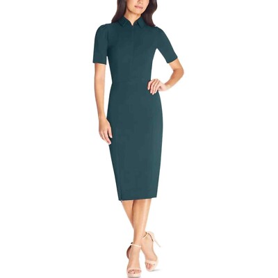 Dress The Population Pine Green Gloria Front Zip Sheath Size X-Small $198 |  eBay