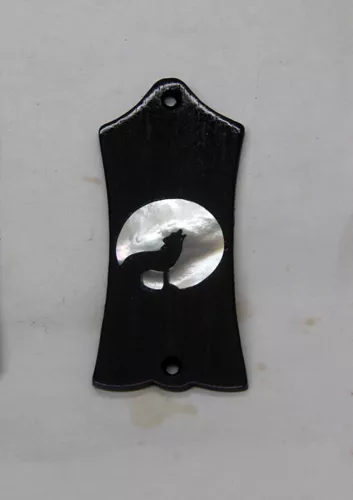 Truss Rod Cover with Wolf Silhouette Inlay 01 will fit Gibson