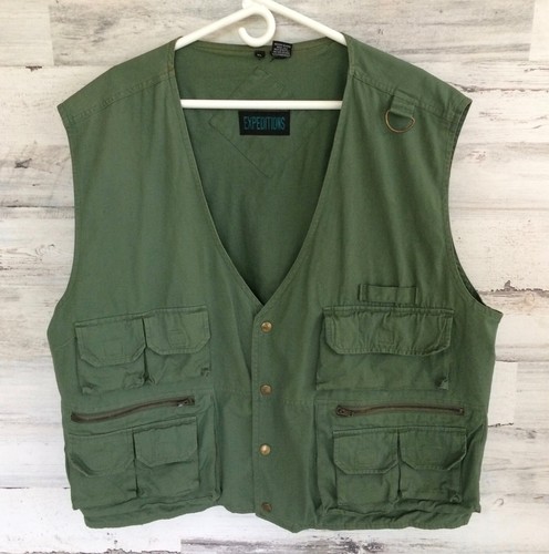 EXPEDITIONS Fliegenfischer Weste 9 Taschen Hunter Green Sportsman Herren XL - Bild 1 von 3