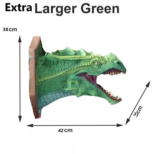 3D Drachenkopf Wand Skulptur LED Rauch Dinosaurier Wohndeko Statue Kunst/ - Bild 14 von 30