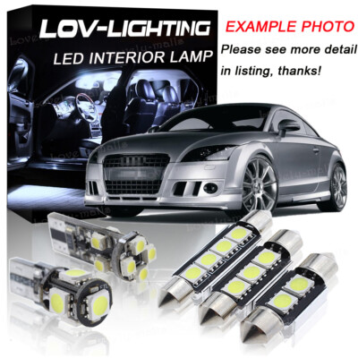10 Bulbs Super White 6K 5630 LED Interior Light Kit For AUDI TT MK2 8J 2007-2014