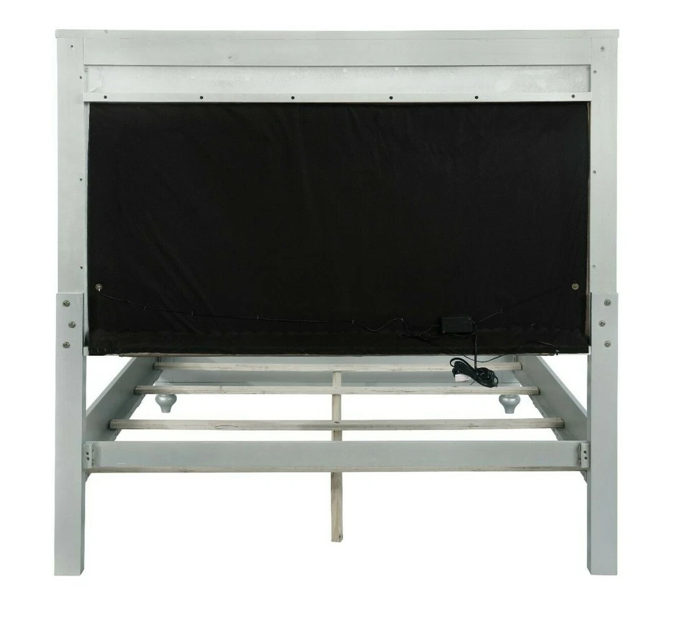 Coaster Gunnison 223211Q Queen Size Platform Bed Frame Upholstered LED Headboard - Image 4 of 4
