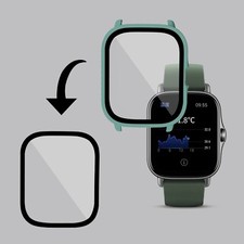 Film Case Cover For Huami Amazfit GTS 2 Tempered Glass Screen Protector PC Frame