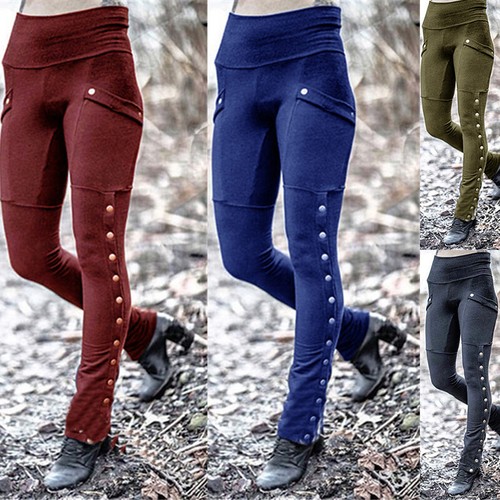 Women's Rivet Split Slim Stretch Pocket Leggings