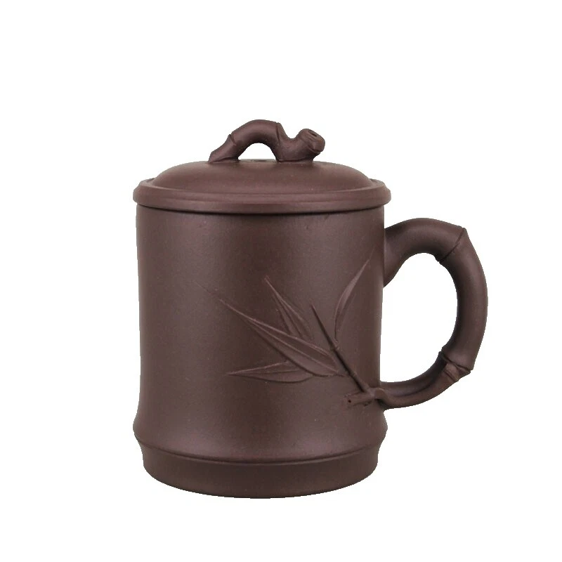 Tazas de té de cerámica marrón