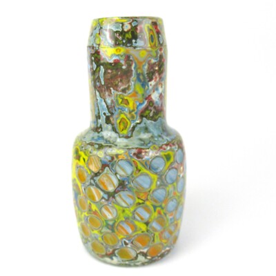 Super coole Glas Vase Multicolor Granini Flasche DIY 70er 80er Jahre Retro 18,7c