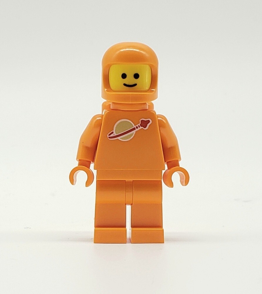 Lego Orange Classic Spaceman Minifigure w/ Helmet and Air Tanks