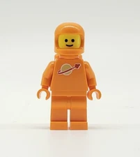 Lego Orange Classic Spaceman Minifigure w/ Helmet and Air Tanks Retro Style