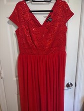 Candalite Red Formal Dress Long 1X. Holiday Sale $29.99 To 22.99