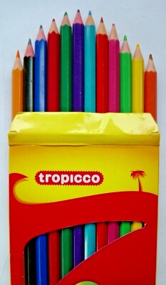 Colouring Pencils, 12 boxed, full size pencil crayon, home craft art school