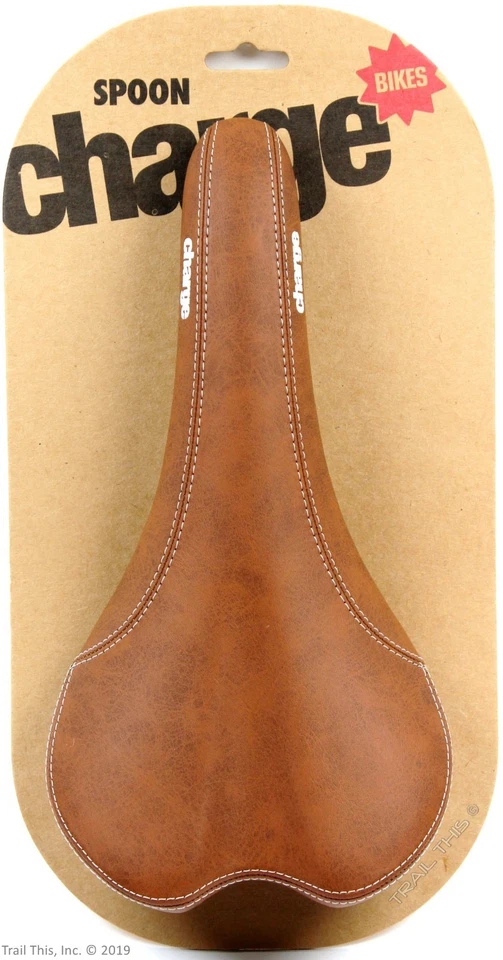 Sillín de bicicleta con cuchara de carga marrón CrMo rieles alivio de presión ligero carretera MTB  Foto 3 de 3