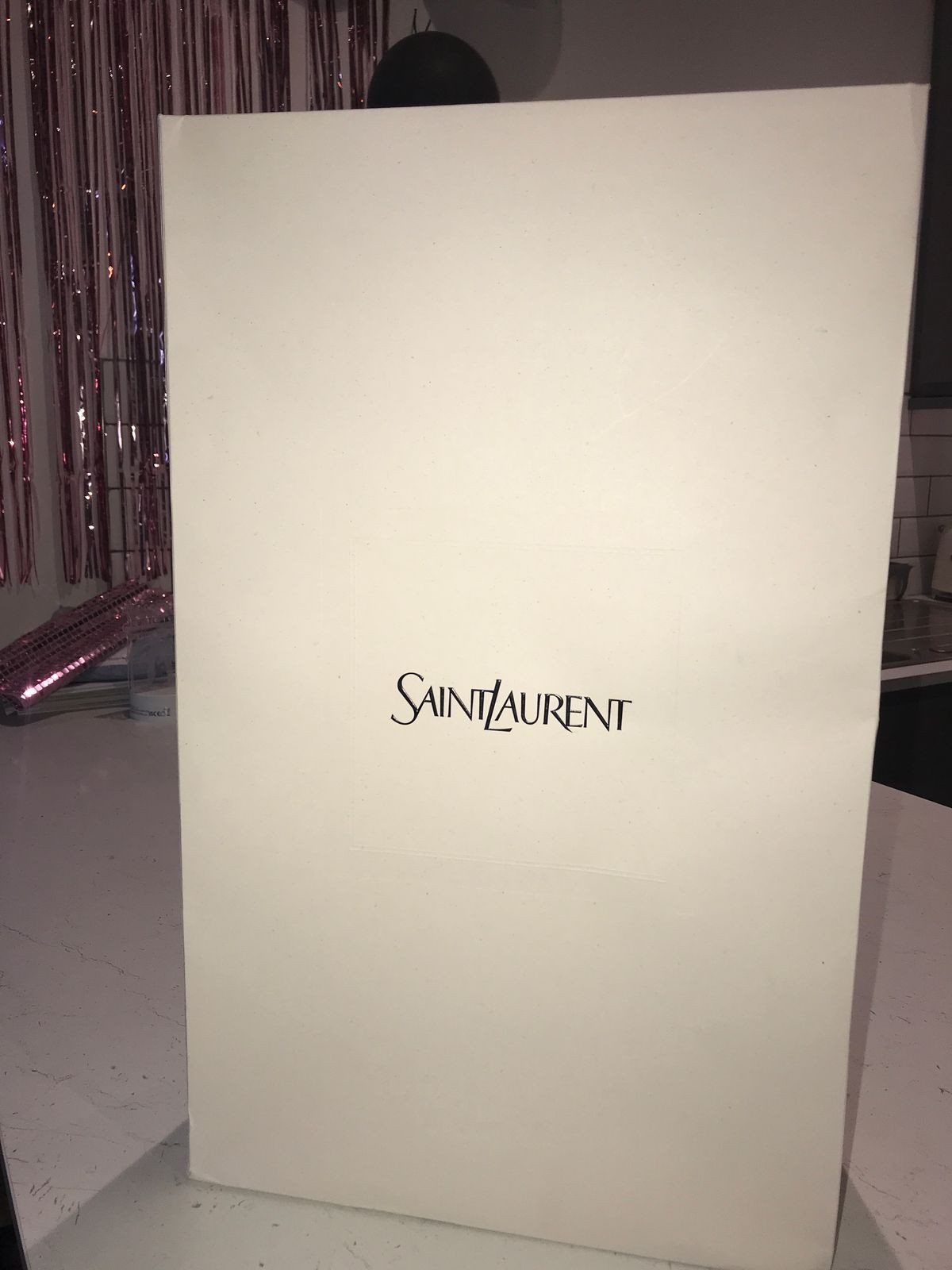 SAINT LAURENT Borsa shopping Ysl bianca vera