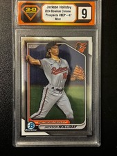 2024 Bowman Chrome Jackson Holliday 3D Grading 9 Rookie RC Orioles