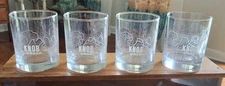 Set of 4 Knob Creek 6-oz Drink-Smart Topography Whiskey Rocks Glasses 