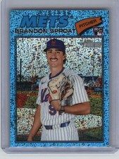 2026 Topps Heritage #118 Brandon Sproat Chrome Light Blue Sparkle Refractors