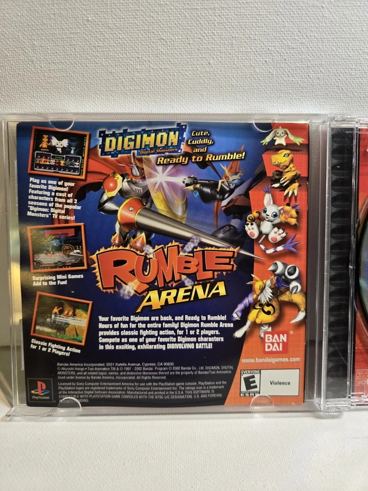 Digimon World 3 (Sony PlayStation 1, 2002) game/case/manual - Image 3 of 4