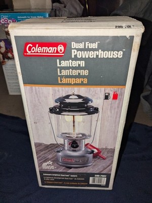 Coleman Duel Fuel Lantern Powerhouse Glaslaterne 295-700T Brandneu Old Stock