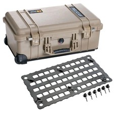 Pelican 1510 Watertight Wheeled Carry On Hard Case, Desert Tan, Bundle with 1510