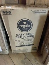 Regalo 1164 EB DS 49 inch Easy Step Extra Wide Baby Gate - Black