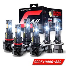 For GMC Yukon XL 1500 2500 2000-2006 LED Headlight High/Low Fog Light Bulbs Kit