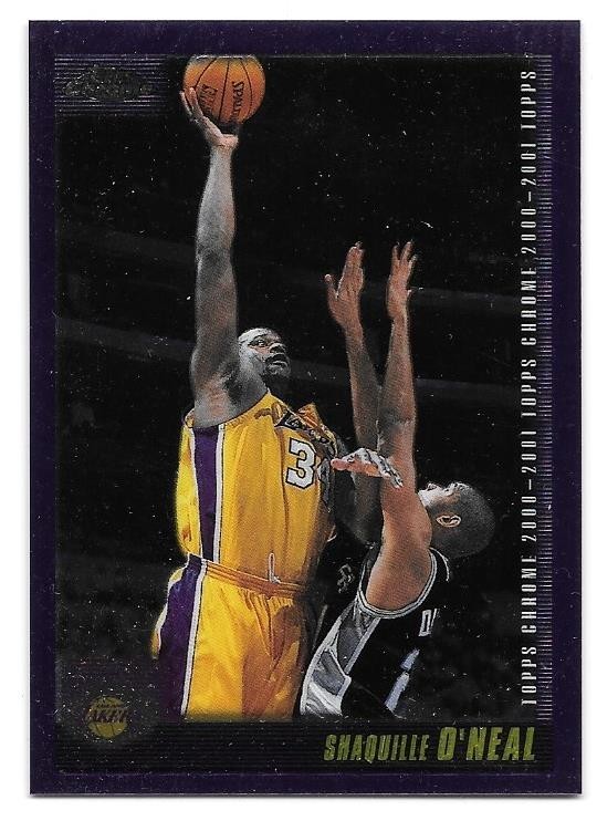 SHAQUILLE O'NEAL 2000-01 TOPPS CHROME 8 LOS ANGELES LAKERS HOF MVP