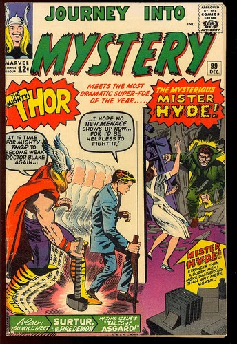 Journey into Mystery #99 Nice Silver Age Thor Vintage Marvel Comic 1963 FN-