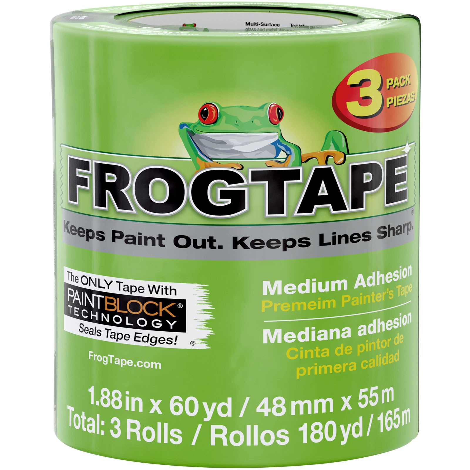 Shurtape Frogtape Multi-Surface Masking Tape 48Mm X 55M (3 Pack) 240661 - Image 3
