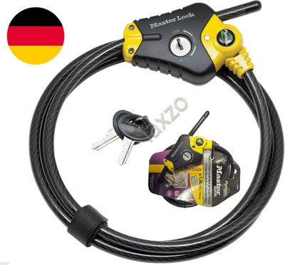 MASTER LOCK 8433EURDPF KABEL PYTHON 1,80M X 10MM + GELBER SCHLIESSKOPF (NEW DESI