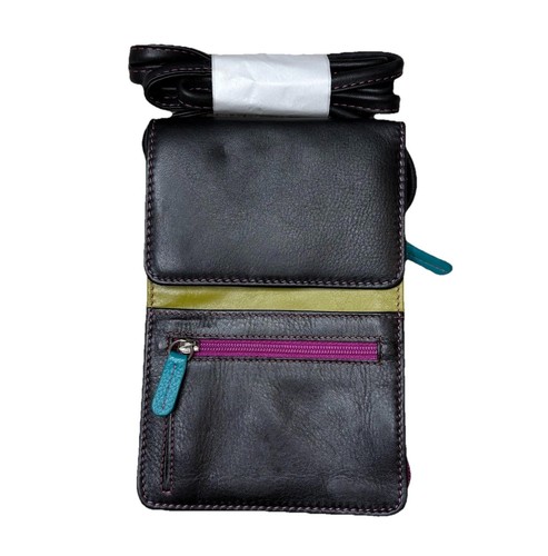 iLi New York NWT Leather Crossbody Organizer Wallet RFID Colorful Travel