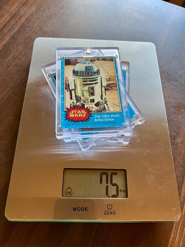 1977 Star Wars - El pequeño droide, ARTOO-DETOO conjunto de cuatro series 1 tarjeta azul #3 Foto 3 de 3