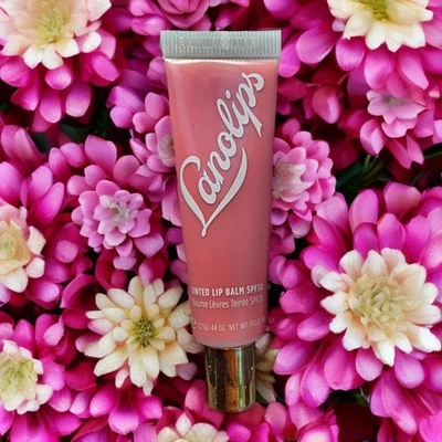 LANOLIPS Lano Lanolin Tinted Lip Balm SPF30 Rhubarb For Dry Lips,Hydrating,Nourishing,SPF