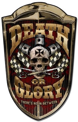 Blechschild Grill Sign Death or Glory  Hot Rod Gear Head Reklame Auto Garage ...