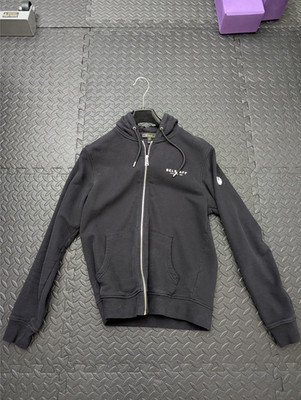 MENS BELSTAFF COTTON ZIP HOODIE Black Small S $250 MSRP