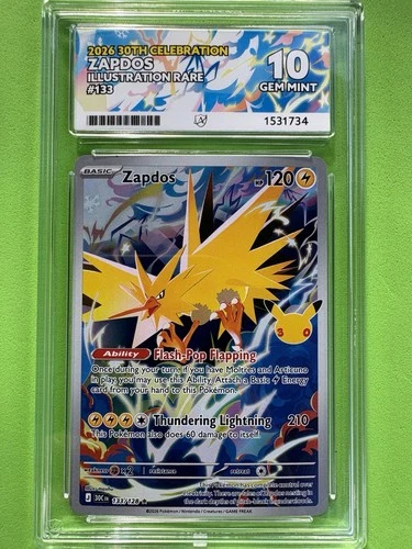 PERFECT SUBGRADES Zapdos 133/128 2026 30th Celebration ACE 10