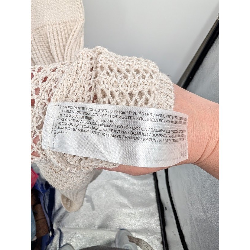 Siedres x Mango Women's NWT Crochet flower knitted maxi dress cream sz L thumbnail 6